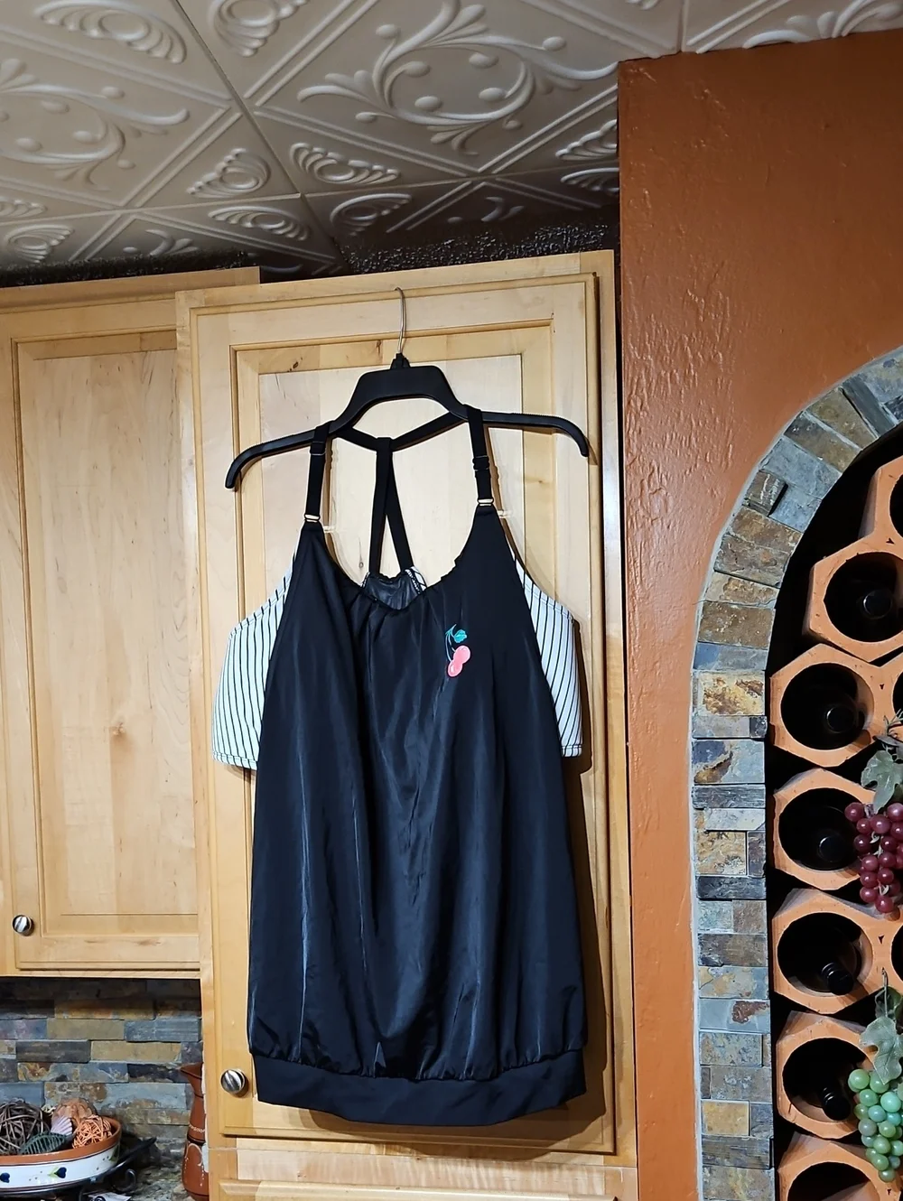 Swim By Cacique Lane Bryant No Wire Swim Tankini Top Lightly Lined Cherry